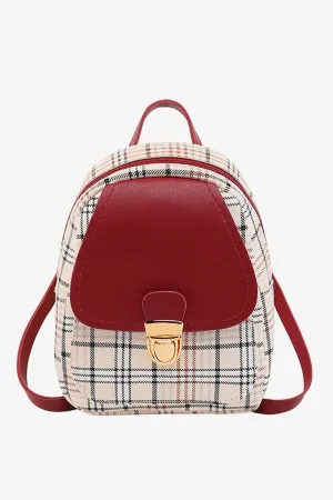 Striped Maroon Backpack - A23 - WHB0060