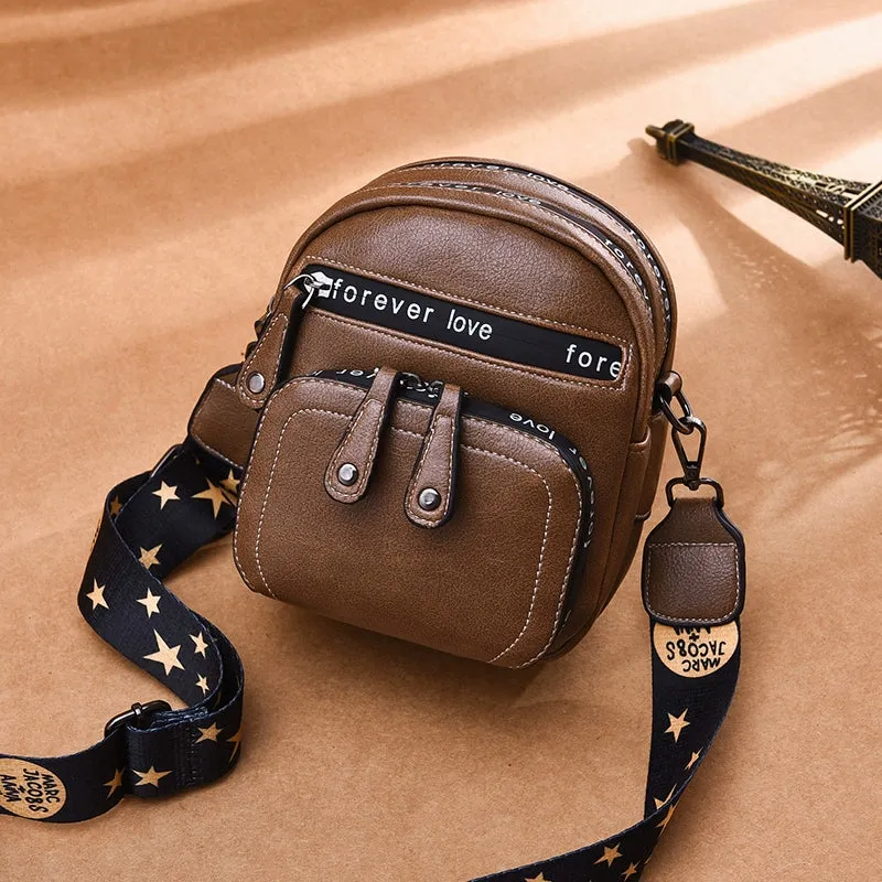 Stylish Wide Strap Fashion Soft Leather Fancy Crossbody Bag
