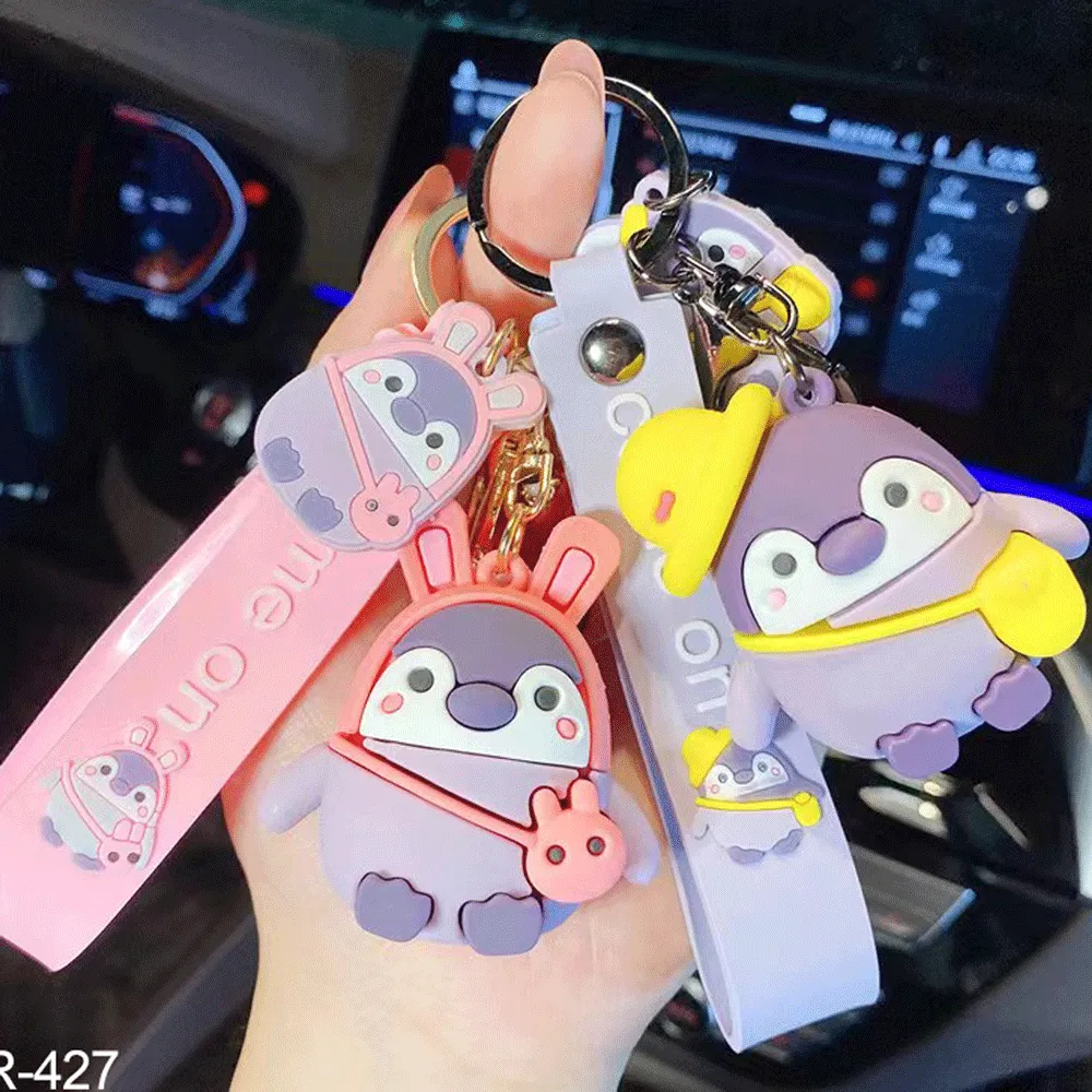 Travel with penguin keychain.