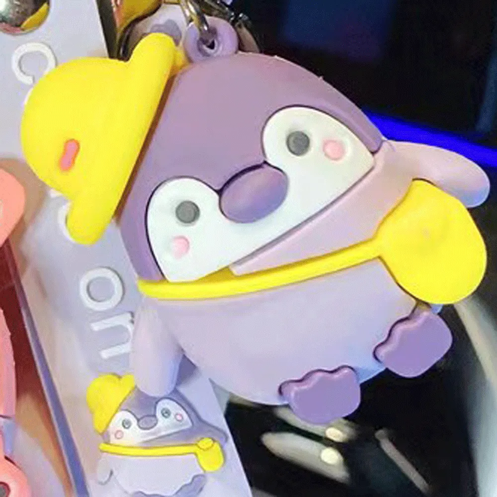 Travel with penguin keychain.