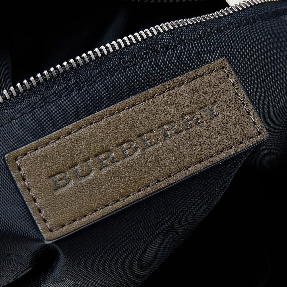 Trendy Inspired Burberry Olive Green Leather Studded Lock Messenger Bag