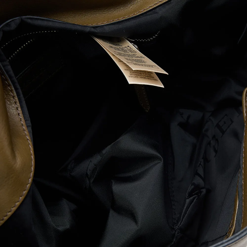 Trendy Inspired Burberry Olive Green Leather Studded Lock Messenger Bag