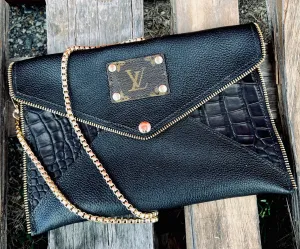 Upcycled LV Genuine Leather Cross Body CLASSIC EXOTIC