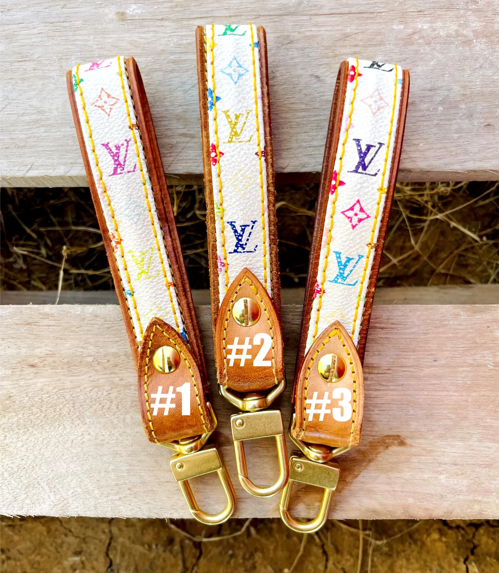 Upcycled Original Strap LV Keychain LIMITED