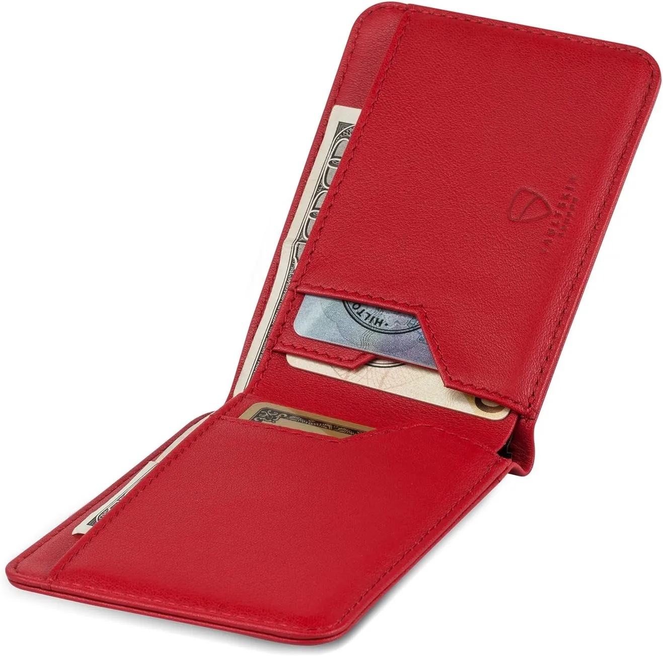Vaultskin MANHATTAN Slim RFID Blocking Bifold Leather Wallet for Men - Minimalist Front Pocket Card Holder, Holds 9 Cards & Cash, Premium Italian Leather