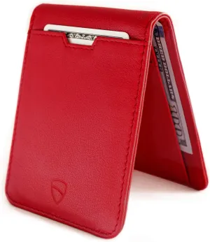 Vaultskin MANHATTAN Slim RFID Blocking Bifold Leather Wallet for Men - Minimalist Front Pocket Card Holder, Holds 9 Cards & Cash, Premium Italian Leather