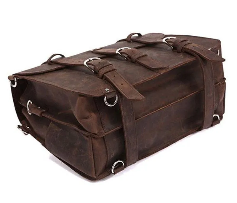 Vintage Crazy Horse Genuine Leather Business Briefcase Bag