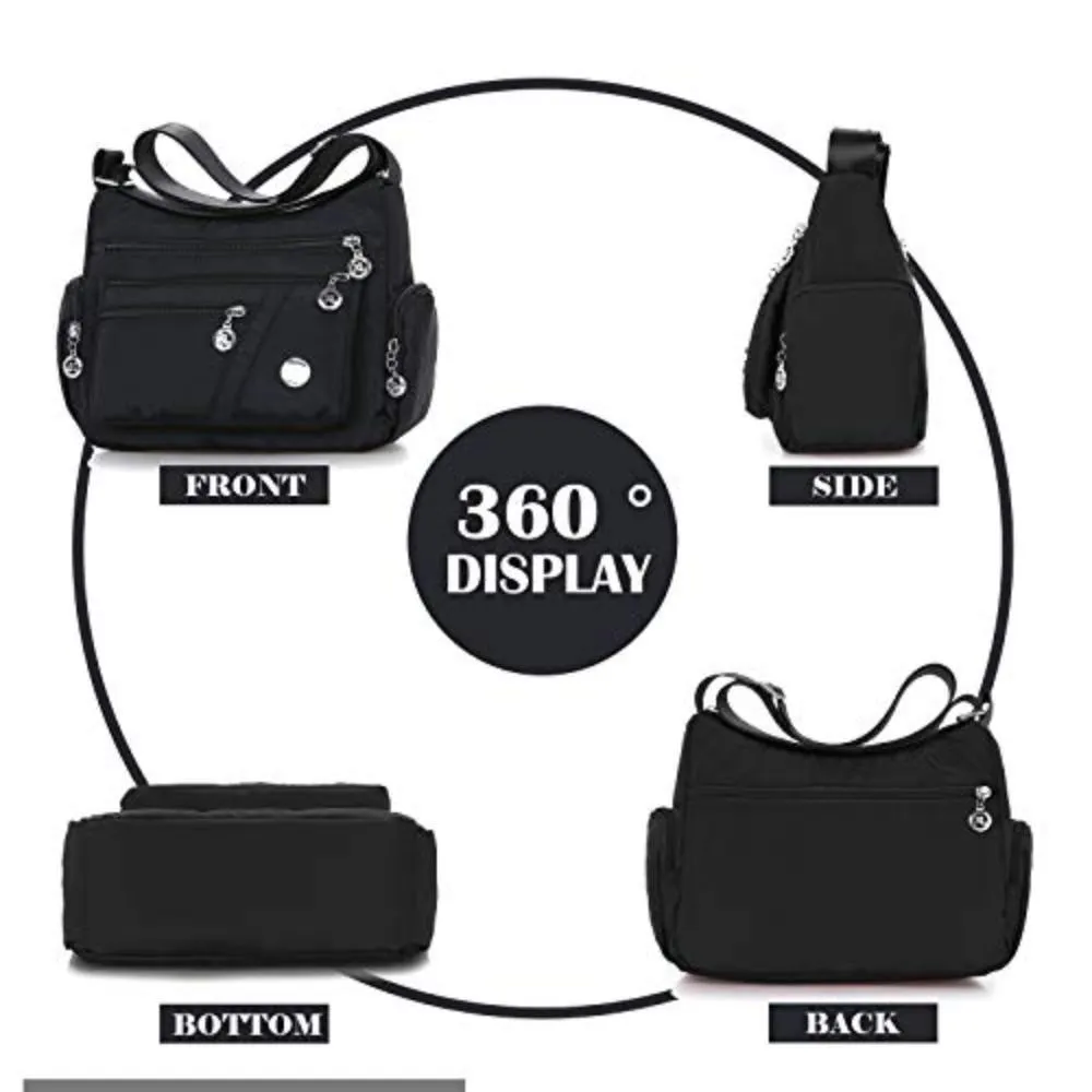 Women Shoulder Lightweight Crossbody Multiple Pockets Messenger Bag